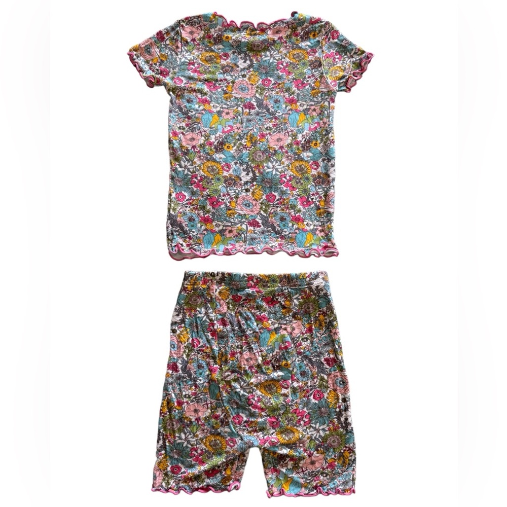 Vaenait Baby Toddler Girl Pajama Set Floral Shorts and Short Sleeve Top Sz 2T - Picture 5 of 14